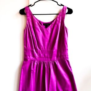 fuchsia cocktail dress w/ eyelet lace /the limited